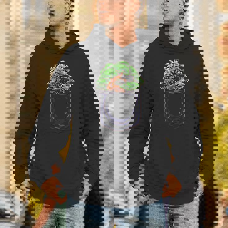 盆栽 木 膨らみポケット 面白いデザイン 盆栽 パーカー