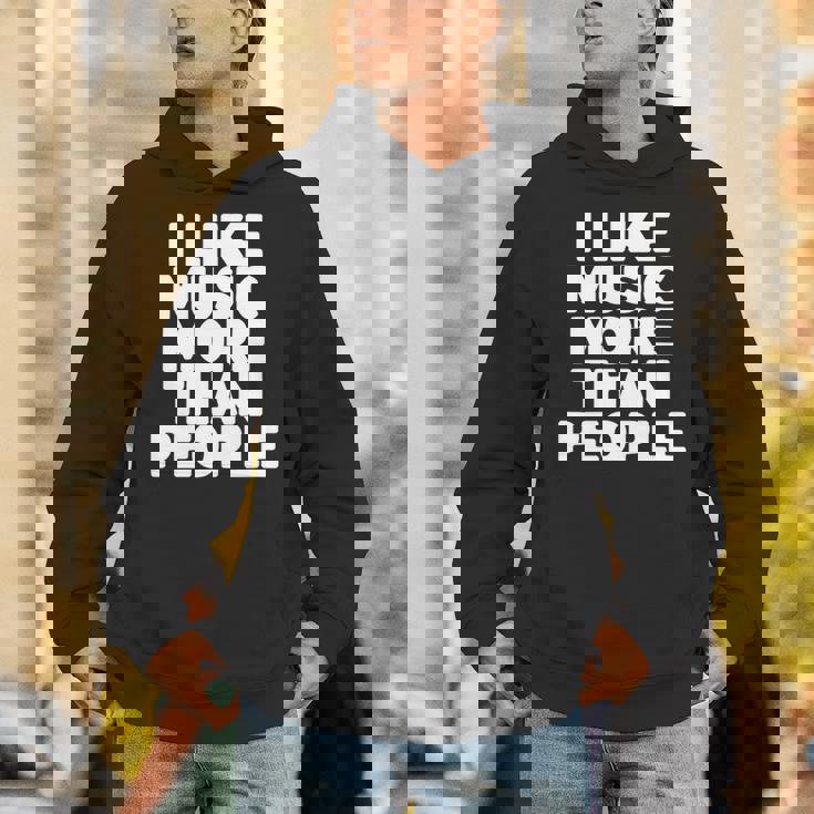 私は人より音楽が好き 長袖tシャツ パーカー