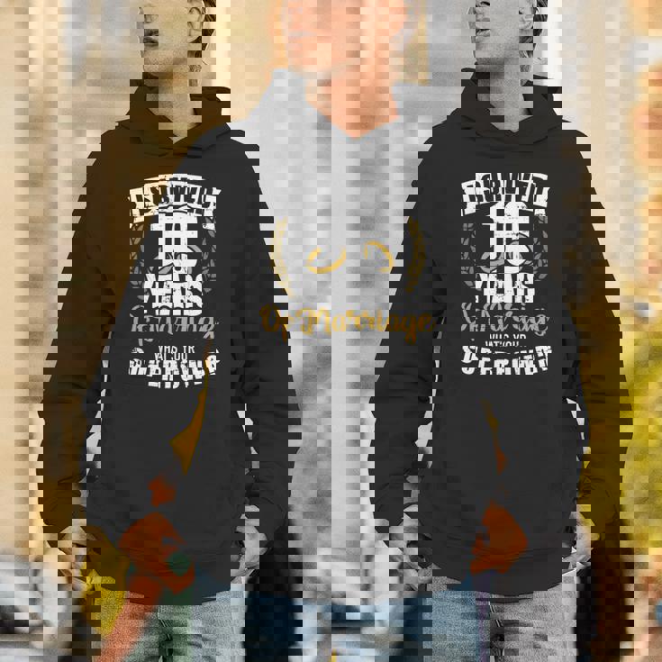 結婚10年目の超大国10年目の結婚記念日 長袖tシャツ パーカー