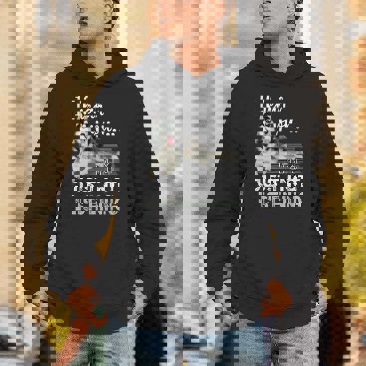 聞こえてるよ聞いていないだけだシベリアンハスキー恋人 パーカー