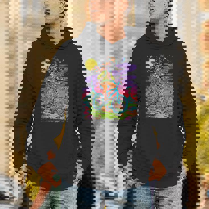 自転車デイホフマントリップ サイケデリックコミックスタイル ヒッピー パーカー