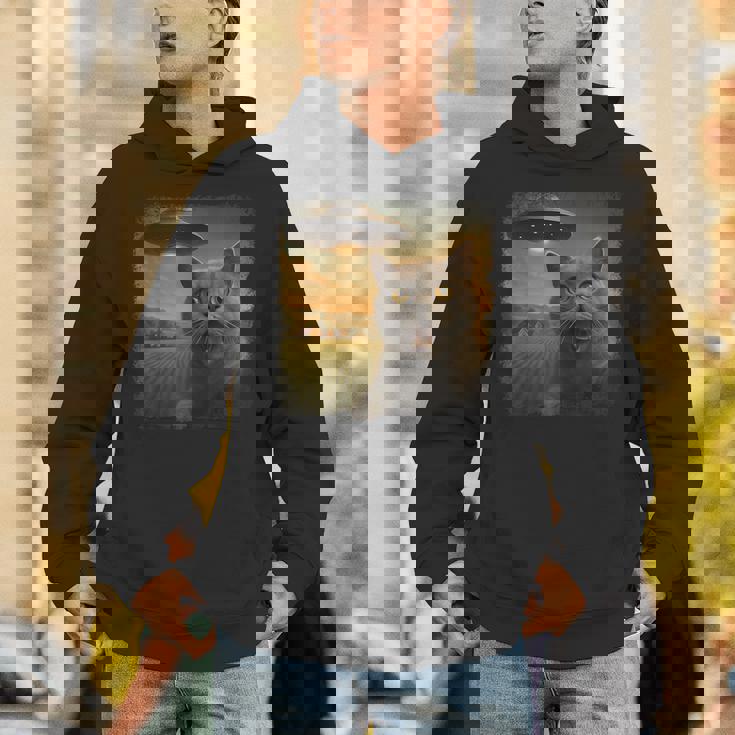 苦悩するブリティッシュショートヘアの猫 Ufo セルフィー 侵略 エイリアン パーカー