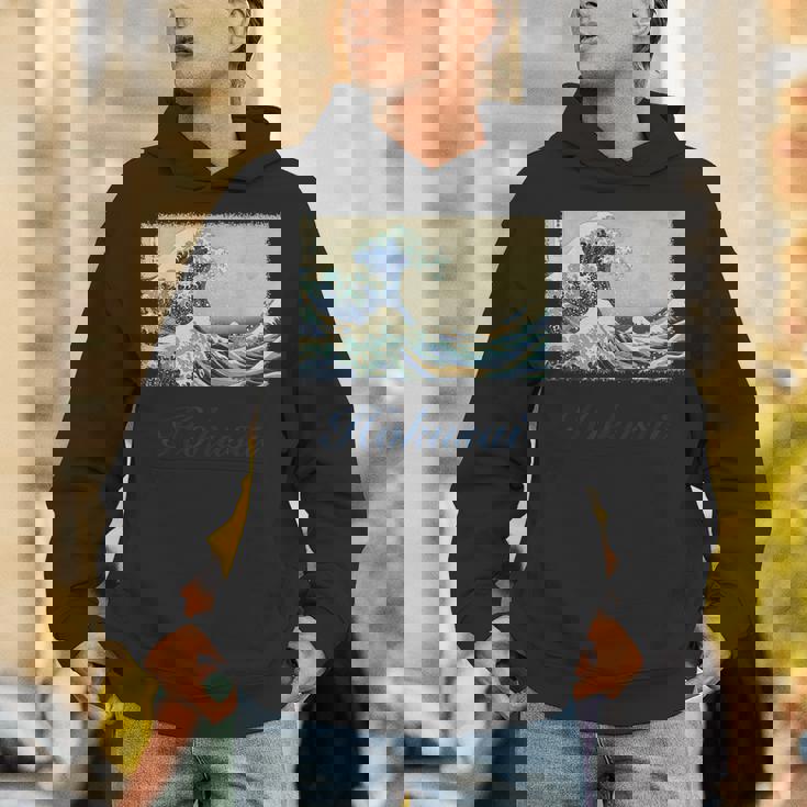 葛飾北斎作 神奈川沖 ビッグウェーブ パーカー