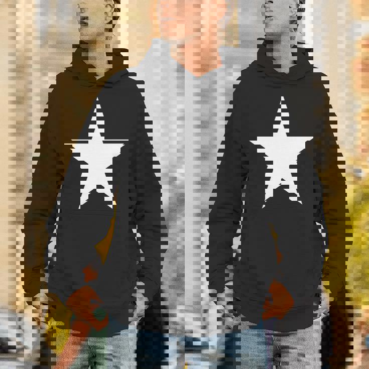 複数の色の白い星 長袖tシャツ パーカー