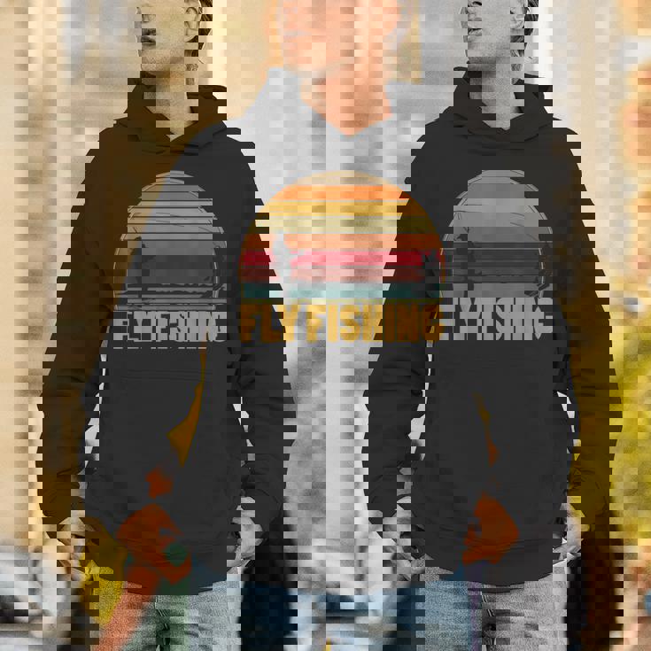 釣竿を使ったレトロなフライフィッシング フィッシャーマンフライフィッシング パーカー