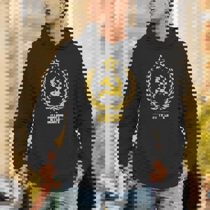 鎌と槌の星cccpソビエト連邦 長袖tシャツ パーカー