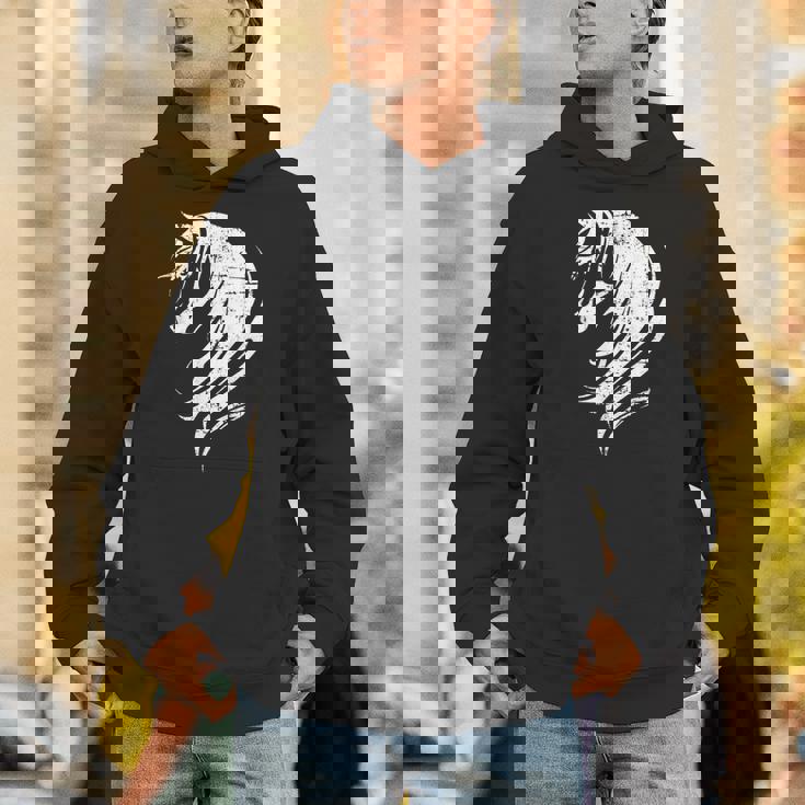 長い馬のたてがみを持つ美しい馬 パーカー