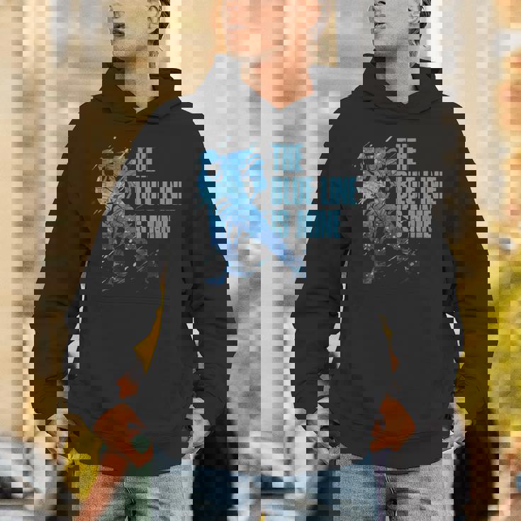 青い線は私のもの アイスホッケー パーカー