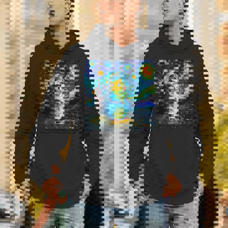 面白いtシャツ ハムスター かわいい ゴッホ 星月夜 動物 メンズ グッズ 面白い 服 ネタ 子供 キッズ パーカー