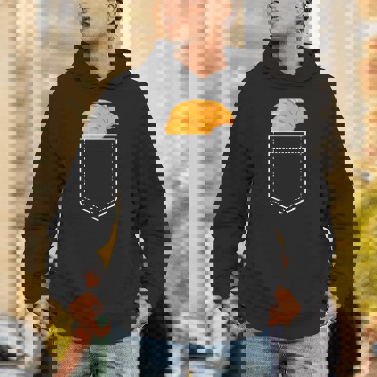 面白いクロワッサンインザポケット 食通 フレンチクロワッサンポケット パーカー