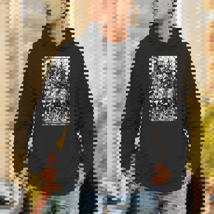 騎士と死と悪魔 アルブレヒト・デューラー1513 長袖tシャツ パーカー