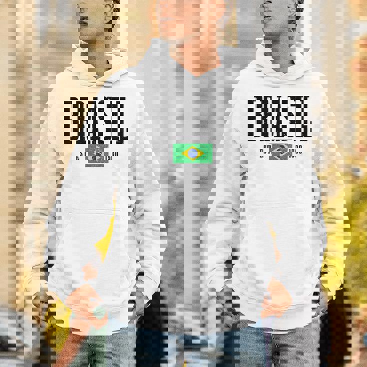 Brasil Est 1500 ブラジル ブラジリアン 国旗 プライド 長袖tシャツ パーカー