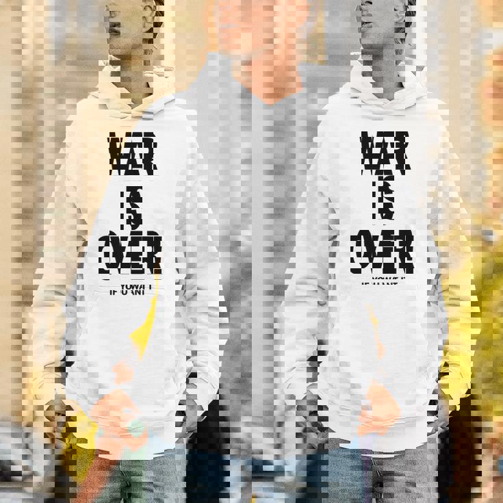 Exclusive War Is Over ご希望の場合限定ブラックプリント 長袖tシャツ パーカー