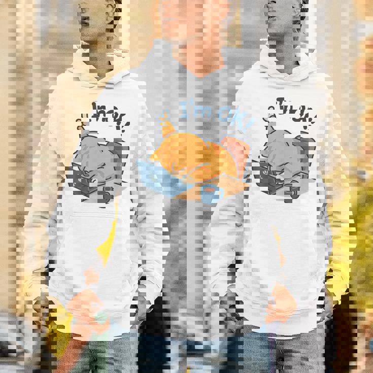 I'm Ok おかしな猫 在宅勤務 コーヒーミーム パーカー