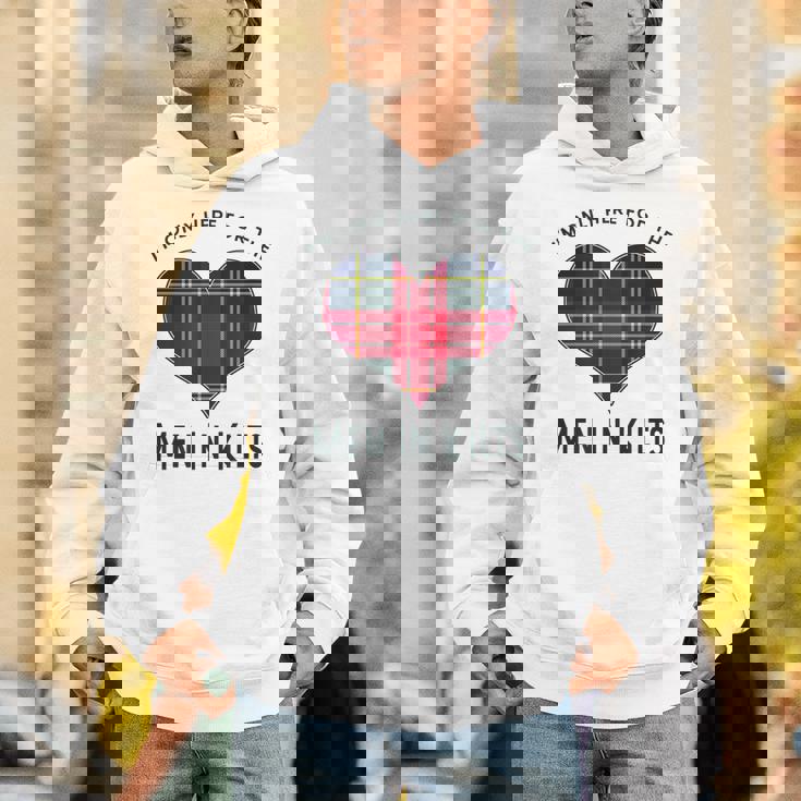 I'm Only Here For The In Kilts タータンチェック ハート パーカー