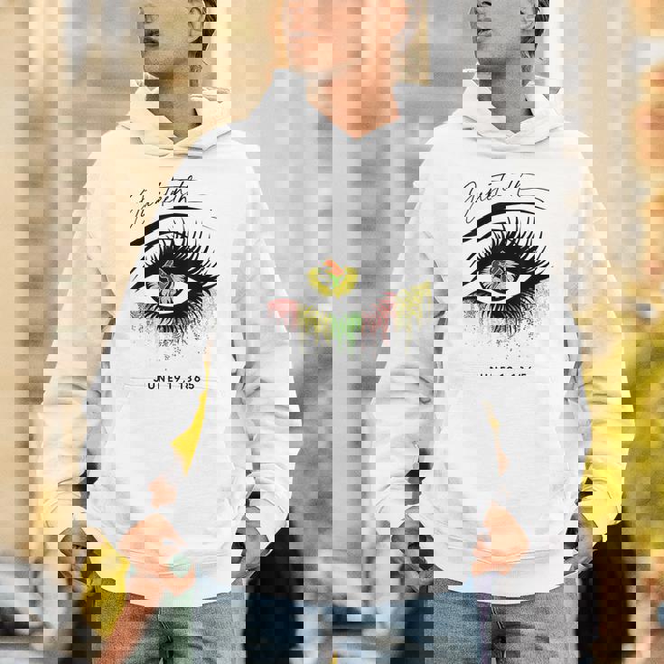 Junenth まつげ アフリカの目 美しい パーカー