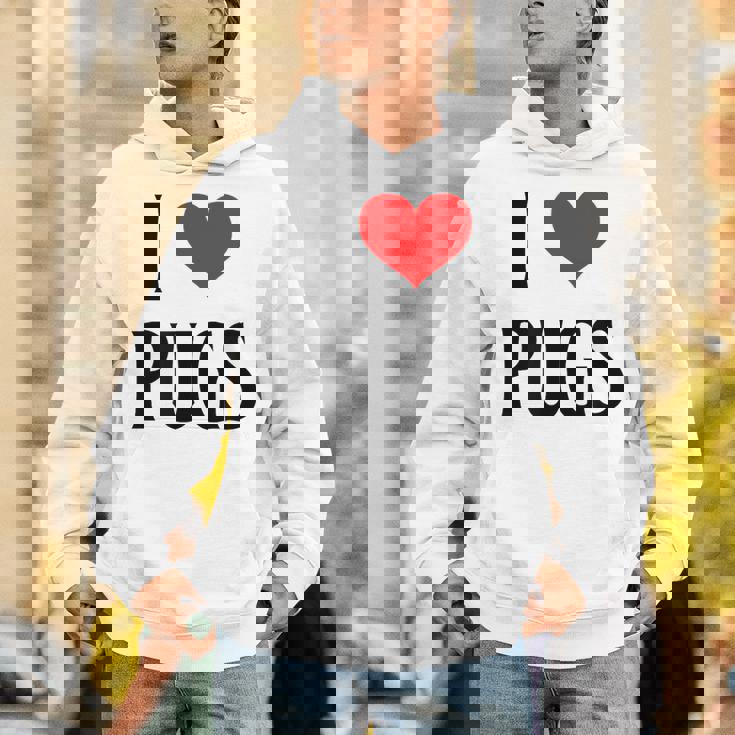 I Love Pugs I Heart Pugs Dog Lover Pet Puppy Dog Pug パーカー