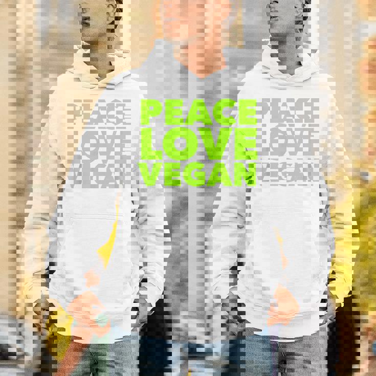 Peace Loveegan クール ベジタリアンとビーガン パーカー