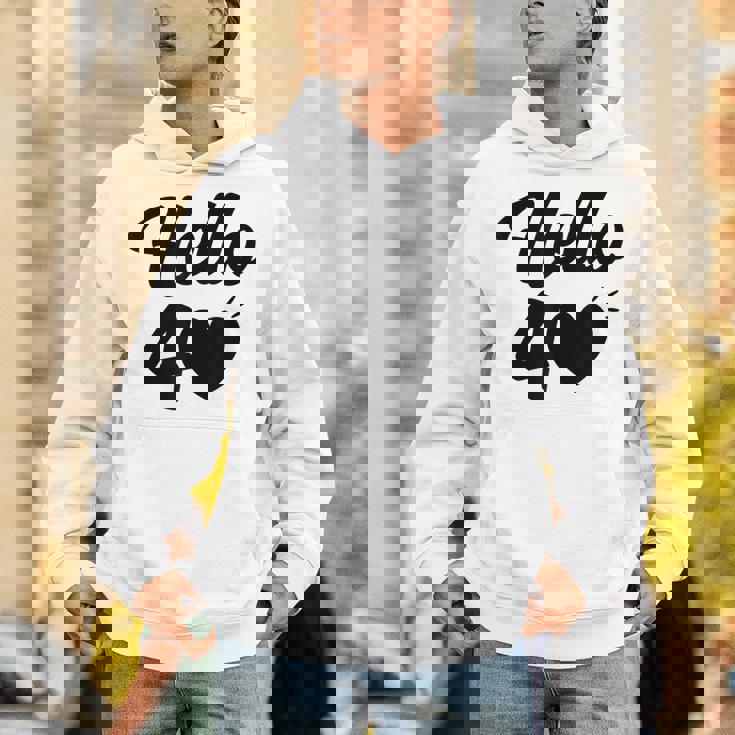 こんにちは40歳 40歳 40歳 誕生日 四十歳 母 パーカー