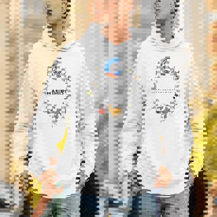 みんな大好きハシビロコウ 動かない鳥 はしび郎クラブtシャツ 絵しりとり遊び どうぶつ Zoo 長袖tシャツ パーカー