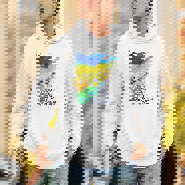 ウクライナ国旗 ひまわりの愛 ウクライナの強い服 パーカー