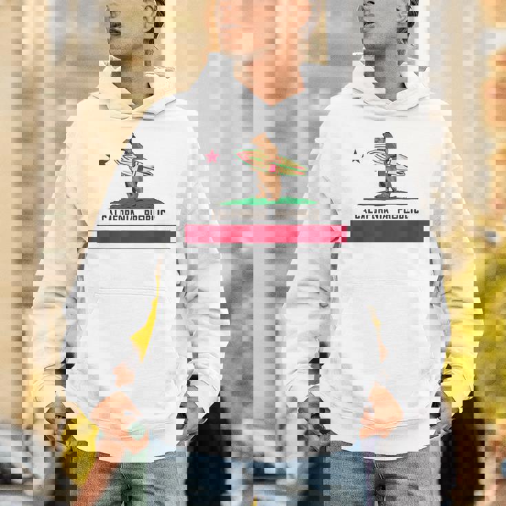 カリフォルニアシャツ、共和国旗カリフォルニアサーフィンベア パーカー