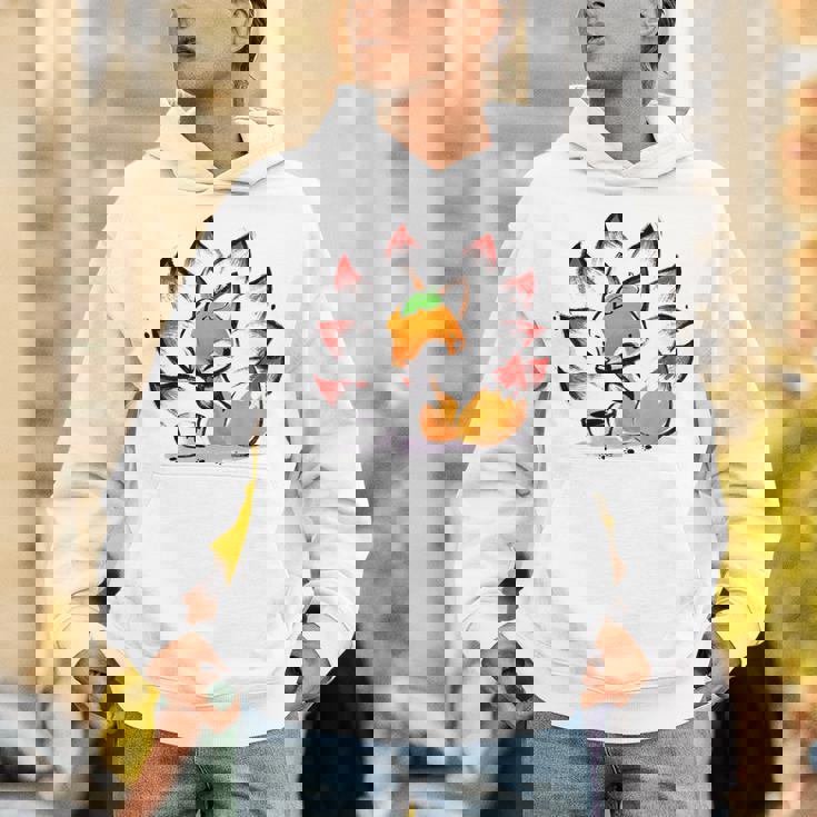 キタキツネ 狐 九尾 パーカー