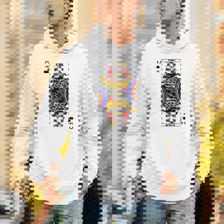 クイーンクラブ ポーカーカード トランプ ブラックジャックカード 長袖tシャツ パーカー