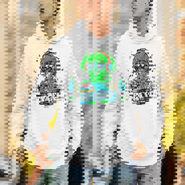 クールなブロッコリーdjミュージックパーティーバイブ面白いデザイン。 パーカー