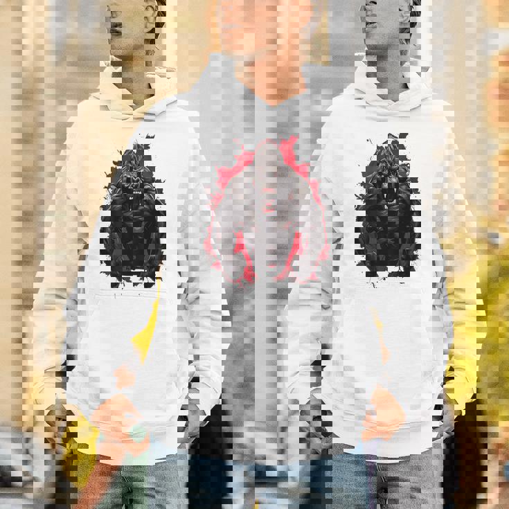 ゴリラ・ボディビル・ワークアウト バックプリント・ジム パーカー