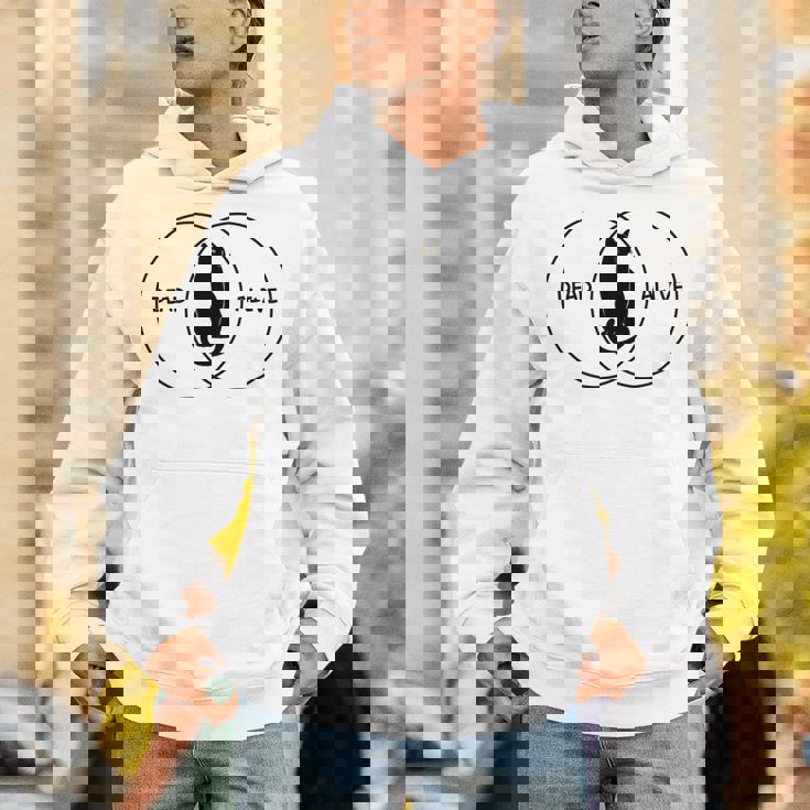 シュレディンガーの猫ベン図 長袖tシャツ パーカー