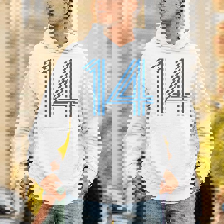 ナンバー14 シャツ レトロユニフォーム ヨーロッパスタイル バックプリントジャージ パーカー