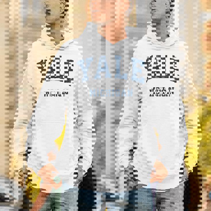 ミシガン州イェールミシガン州ヴィンテージアスレチックスポーツデザイン パーカー