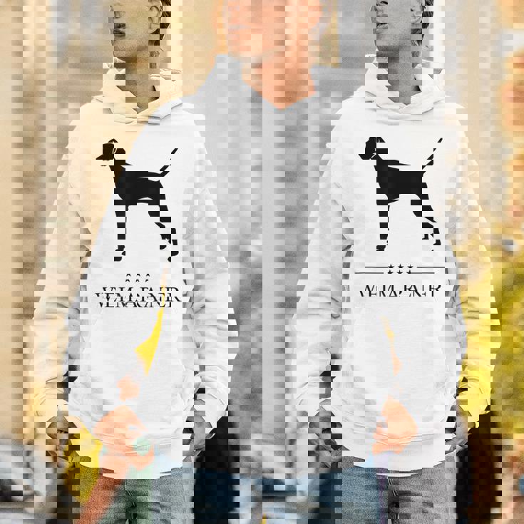 ワイマラナー ブラック シルエット パーカー