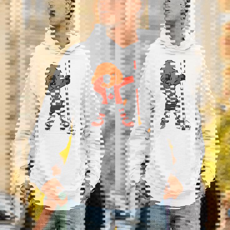 愉快なダビングプードル カナダ アイスホッケーファン ウィンタースポーツ パーカー