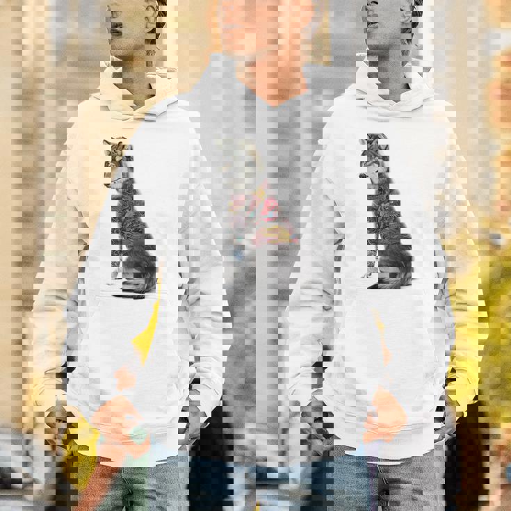 灰色オオカミ 伝統的な日本の龍の入れ墨 入泉 パーカー