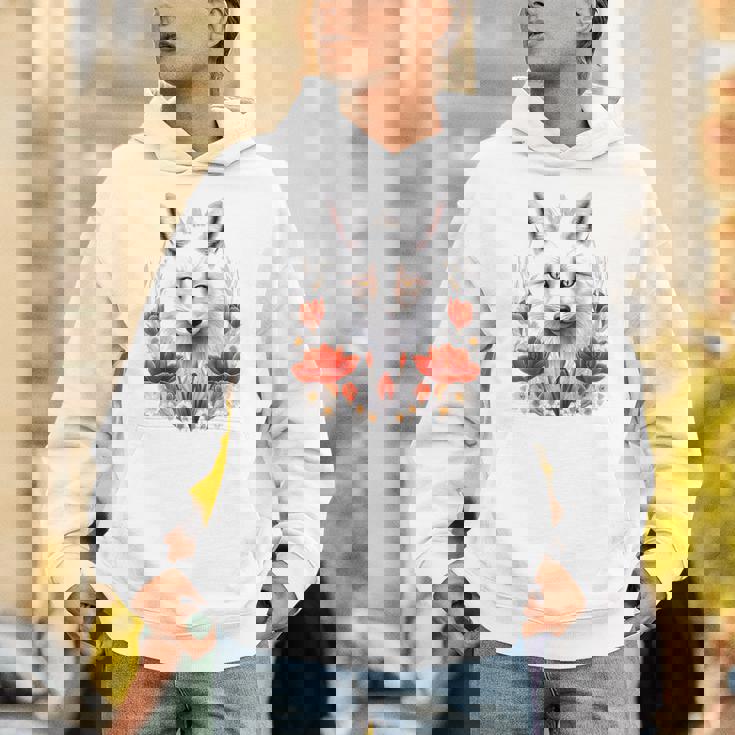 狐 アニマル柄 モチーフ 図面 イラスト 自然 狐 パーカー