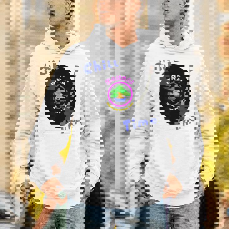 盆栽×レコード 静かに過ごすチル時間デザイン パーカー