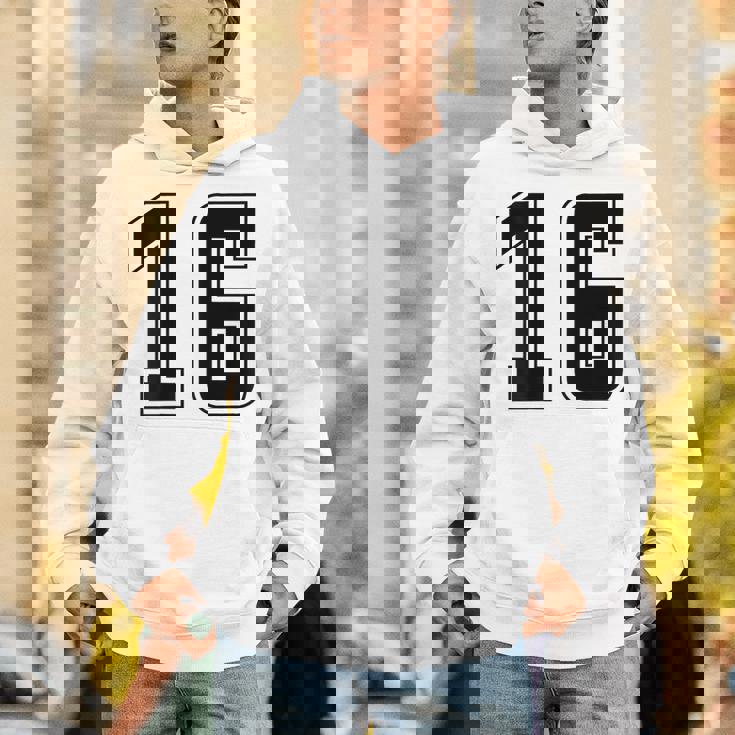 背番号 16 チーム短大スポーツ背番号付きユニフォーム パーカー