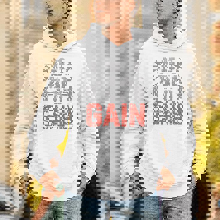 裏面にプリント No Pain No Gainign No Pain No Gain Meme パーカー