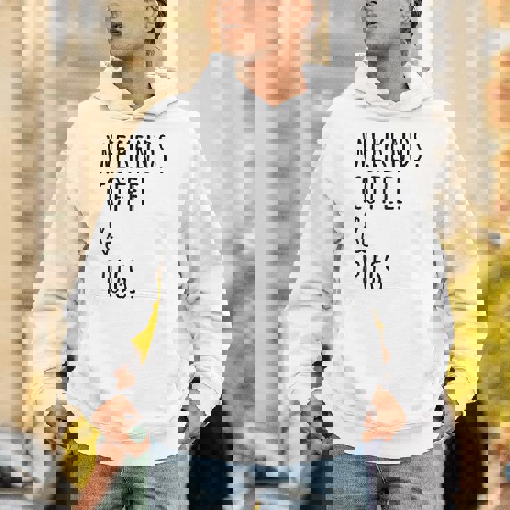 週末コーヒーパグ犬 パーカー