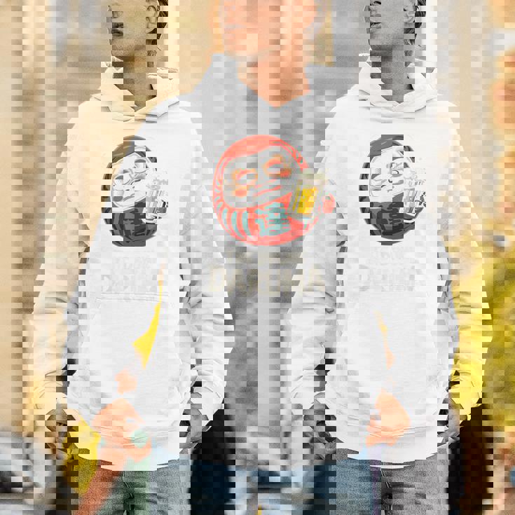 酔っぱらい だるま 日本の漢字 お土産 ビール アート 日本 ユーモア パーカー