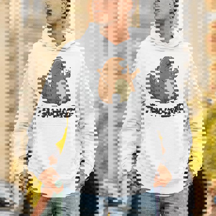 面白いビーバー分隊チームビーバー パーカー