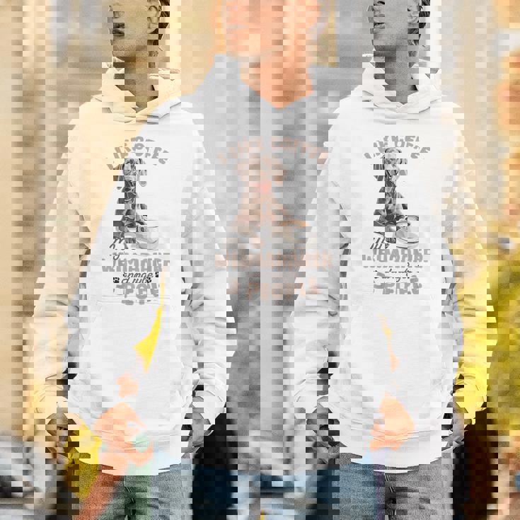 面白いワイマラナー犬私はコーヒーが好き、ワイマラナーと多分。 パーカー