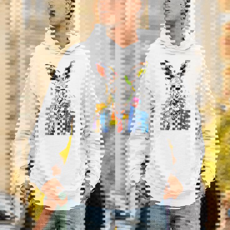 鮮やかなカンガルー、ネクタイ付き。 パーカー