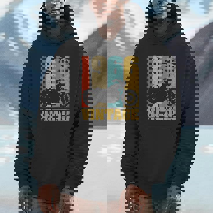 60 歳の誕生日バイカーギフトtシャツ-ヴィンテージ1966バイク パーカー