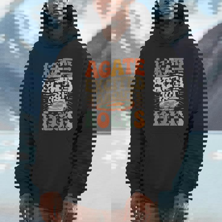 Agate Excited About Rocks ロック地質学オタク パーカー