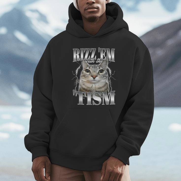 Autism Rizz Em With The Tism Meme Autistic Silly Cat Hoodie - Monsterry AU