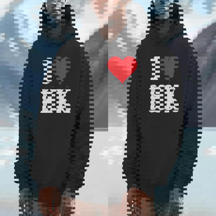 I Love Hk Initials I Heart HK First Last Name H K パーカー