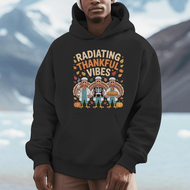 Thanksgiving Radiating Thankful Vibes X-Ray Radiology Tech Hoodie